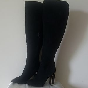 BAMBOO faux Suede OTK boots
